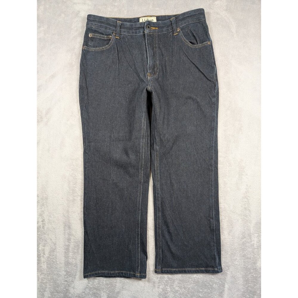 LL Bean Womens Jeans Size 10 Dark Wash Classic Straight Leg Casual